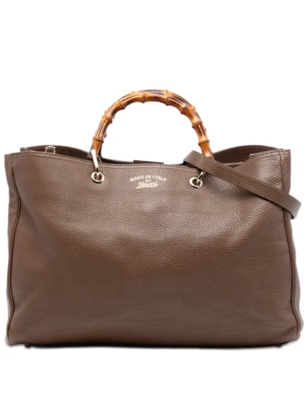 Gucci Large Calfskin Bamboo Handle Tote